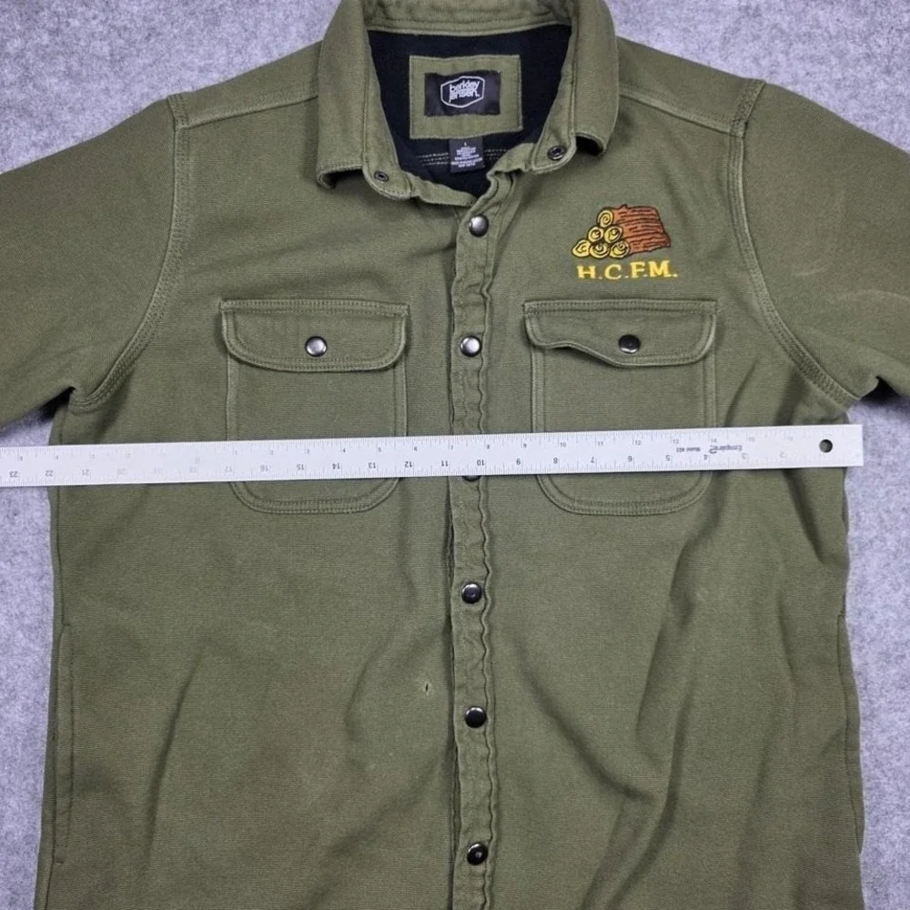 Berkley Jensen Shirt Jacket Men L Green Medium Wash